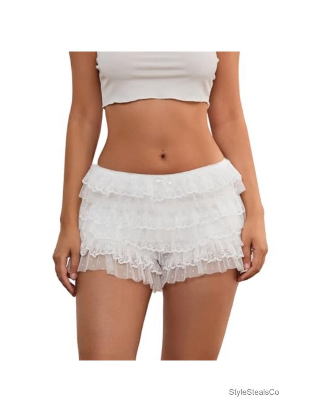 Lace Ruffle Shorts Lolita Bloomers Fairy Layered Frill Bottoms